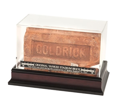 Original Major League Authentic Yankee Stadium Brick and Display Case (Steiner)